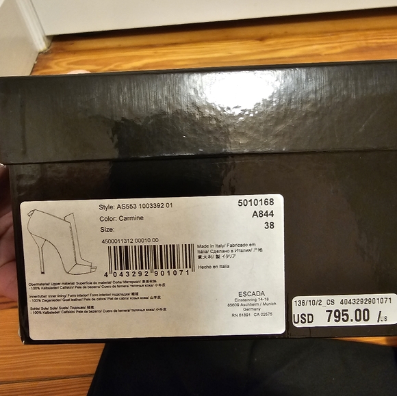 Escada Open Toe Bootie Size 38 - Picture 8 of 8